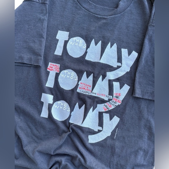 Vintage 1993 The Who Tommy Tommy Tommy Shirt Single Stitch Rare Men’s Large - Picture 3 of 7
